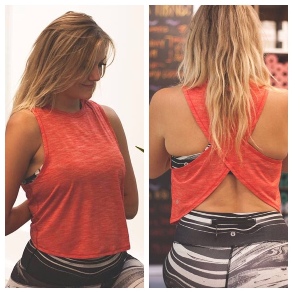 SOLD Lululemon Fast As Light Muscle Tank Red